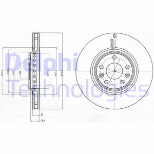 Bremsscheibe Vorderachse Delphi BG4266 von Delphi