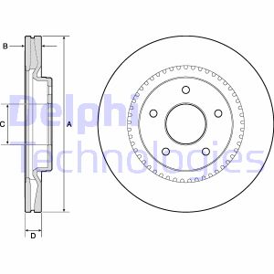 Bremsscheibe Vorderachse Delphi BG4283 von Delphi