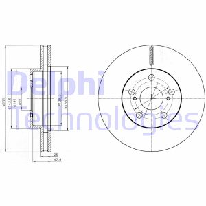 Bremsscheibe Vorderachse Delphi BG4290 von Delphi