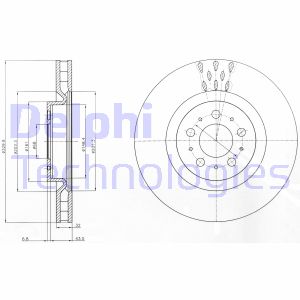 Bremsscheibe Vorderachse Delphi BG4305C von Delphi