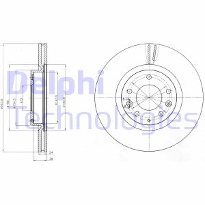 Bremsscheibe Vorderachse Delphi BG4316 von Delphi