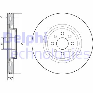 Bremsscheibe Vorderachse Delphi BG4456 von Delphi