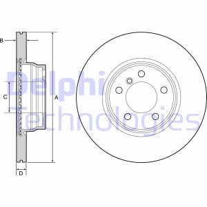 Bremsscheibe Vorderachse Delphi BG4458C von Delphi