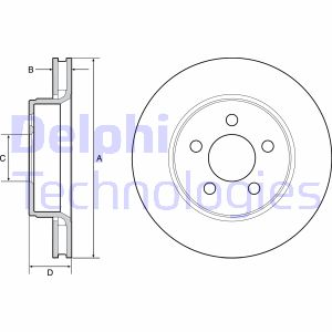 Bremsscheibe Vorderachse Delphi BG4642 von Delphi