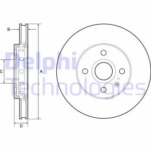 Bremsscheibe Vorderachse Delphi BG4647C von Delphi