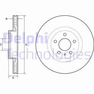 Bremsscheibe Vorderachse Delphi BG4654C von Delphi