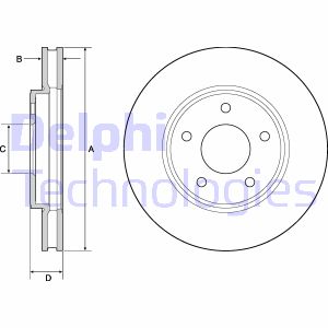 Bremsscheibe Vorderachse Delphi BG4678C von Delphi