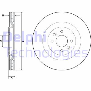 Bremsscheibe Vorderachse Delphi BG4689C von Delphi