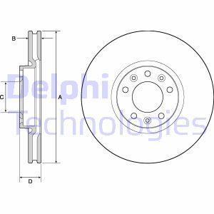 Bremsscheibe Vorderachse Delphi BG4696C von Delphi