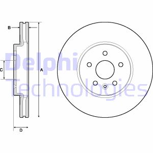 Bremsscheibe Vorderachse Delphi BG4710C von Delphi