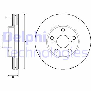 Bremsscheibe Vorderachse Delphi BG4711C von Delphi