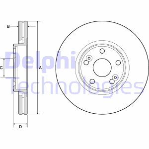 Bremsscheibe Vorderachse Delphi BG4746C von Delphi