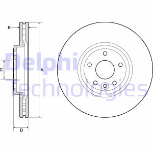 Bremsscheibe Vorderachse Delphi BG4765C von Delphi