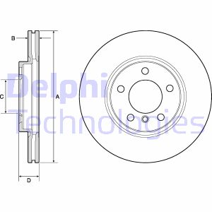 Bremsscheibe Vorderachse Delphi BG4771C von Delphi