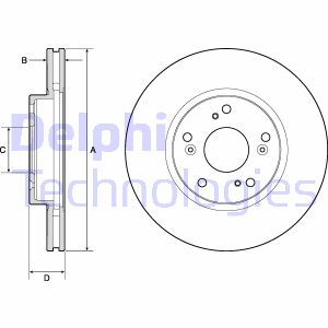 Bremsscheibe Vorderachse Delphi BG4774C von Delphi