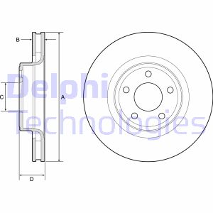 Bremsscheibe Vorderachse Delphi BG4831C von Delphi