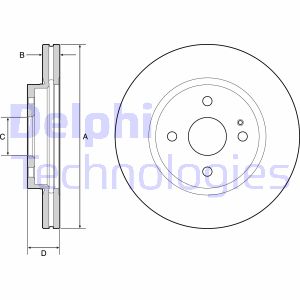 Bremsscheibe Vorderachse Delphi BG4942C von Delphi