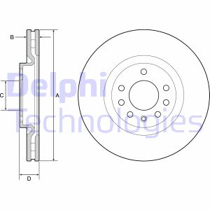 Bremsscheibe Vorderachse Delphi BG4944C von Delphi