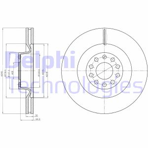 Bremsscheibe Vorderachse Delphi BG9018 von Delphi