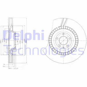 Bremsscheibe Vorderachse Delphi BG9065C von Delphi