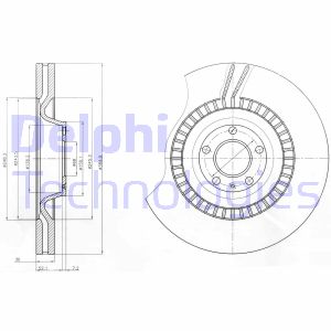 Bremsscheibe Vorderachse Delphi BG9070C von Delphi