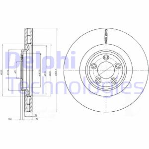 Bremsscheibe Vorderachse Delphi BG9071C von Delphi