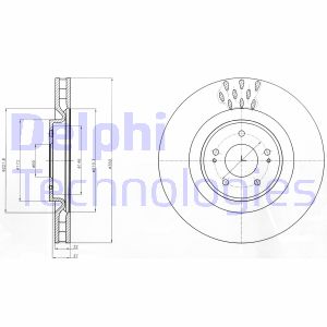 Bremsscheibe Vorderachse Delphi BG9072C von Delphi