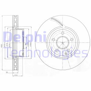 Bremsscheibe Vorderachse Delphi BG9075C von Delphi