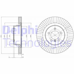 Bremsscheibe Vorderachse Delphi BG9081C von Delphi