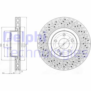 Bremsscheibe Vorderachse Delphi BG9093C von Delphi