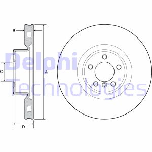 Bremsscheibe Vorderachse Delphi BG9117C von Delphi