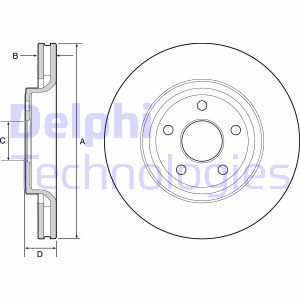 Bremsscheibe Vorderachse Delphi BG9121C von Delphi