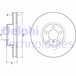 Bremsscheibe Vorderachse Delphi BG9141C von Delphi