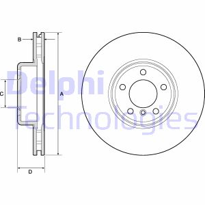 Bremsscheibe Vorderachse Delphi BG9157C von Delphi