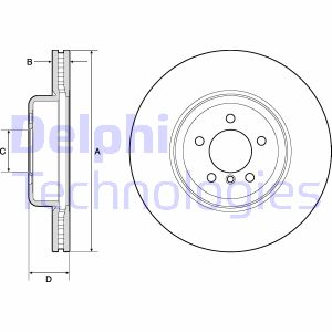 Bremsscheibe Vorderachse Delphi BG9158C von Delphi