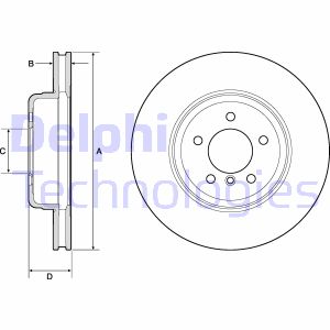 Bremsscheibe Vorderachse Delphi BG9159C von Delphi