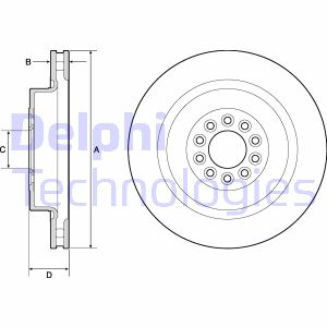 Bremsscheibe Vorderachse Delphi BG9182C von Delphi