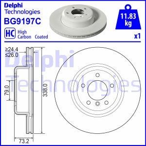 Bremsscheibe Vorderachse Delphi BG9197C von Delphi