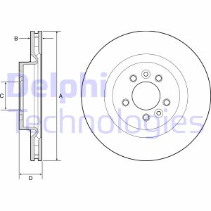 Bremsscheibe Vorderachse Delphi BG9204C von Delphi