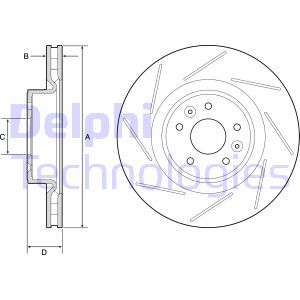 Bremsscheibe Vorderachse Delphi BG9224C von Delphi