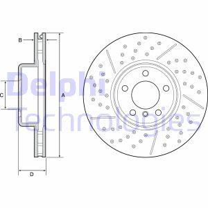 Bremsscheibe Vorderachse Delphi BG9234C von Delphi