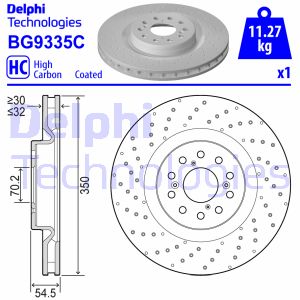 Bremsscheibe Vorderachse Delphi BG9335C von Delphi