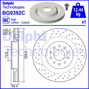 Bremsscheibe Vorderachse Delphi BG9392C von Delphi