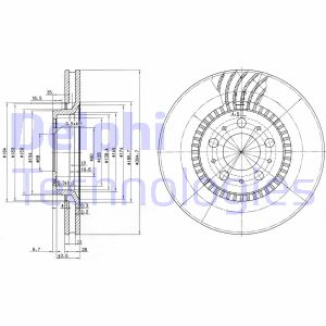 Bremsscheibe Vorderachse Delphi BG9514 von Delphi