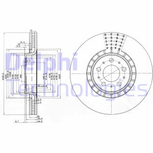 Bremsscheibe Vorderachse Delphi BG9783C von Delphi