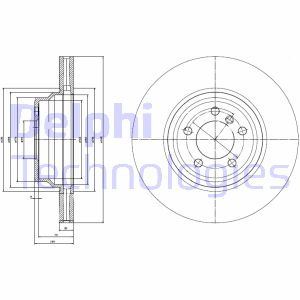 Bremsscheibe Vorderachse Delphi BG9788 von Delphi