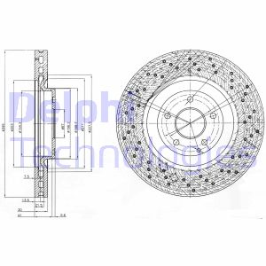 Bremsscheibe Vorderachse Delphi BG9876 von Delphi