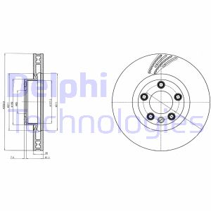 Bremsscheibe Vorderachse links Delphi BG9100 von Delphi