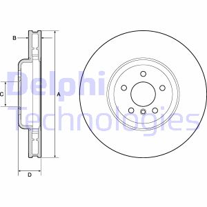 Bremsscheibe Vorderachse links Delphi BG9160C von Delphi