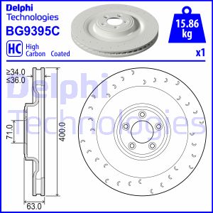 Bremsscheibe Vorderachse links Delphi BG9395C von Delphi